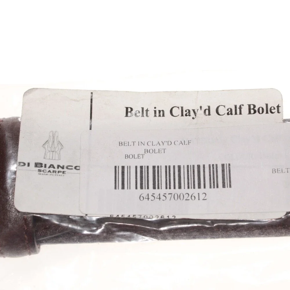 Di Bianco NWT Cut to Size Dress Belt In Solid Brown Leather One Size